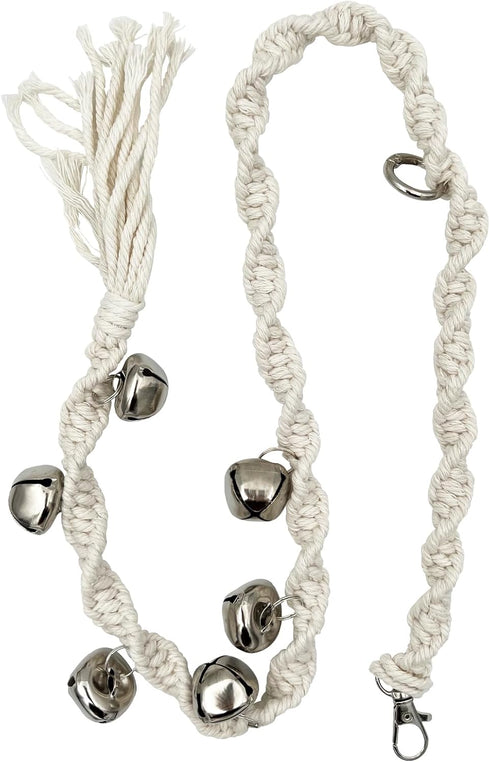 Attkryy Adjustable Dog Potty Training Door Bells, Twisted Rope Puppy Bell Ring for