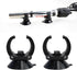 Aquarium Heater Holder Suction Cup Clip Black for Fish for Tube Hose Plant Decoration Sucker Dia 1.34" Clip Dia 0.9 Aquarium Heater Holder Suction Cups