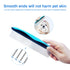 ROPO Dog Comb, Pet Grooming Comb for Cats, Removes Matted Fur, Non-Slip Comfort Grip Handles, Blue (Plastic Rubber
