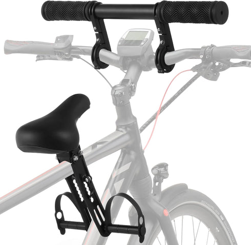 2-6 Lnrueg Kids Bike Seat for Adult Bike, Kid Bike Seat with Handlebar and Foot Pedals, Front Mounted Child Bike Seat