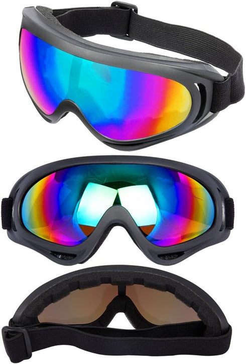 Ski Goggles, Pack of 4 - Snowboard Motorcycle Tactical Combat Glasses