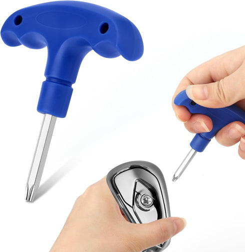 Golf Wrench with Plastic Handle, Adjustable Stainless Steel Tool for Golf Club Driver Shaft Adapter Torque