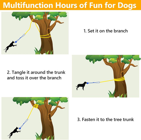 XiaZ Dog Bungee Tug Toy, Outdoor Hanging Tug of War Toy for Small Medium Large Dogs