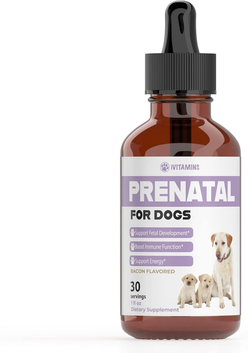 Dog Prenatal Vitamins, Includes Vitamin B Complex & C, Whelping Supplies, 1 Pack: 30 Servings