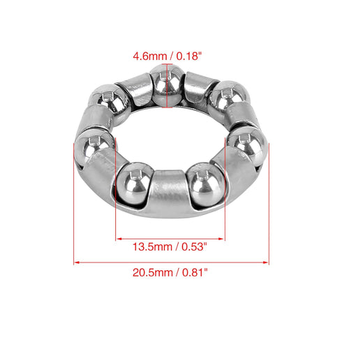 X AUTOHAUX 4pcs 20.5mm x 7 Ball Bearing Cages Crank Bearings Wheel Bearing Retainer for Bicycle