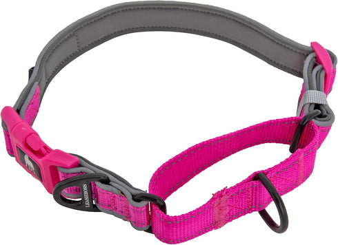 Leashboss Martingale Collar for Dogs, Reflective Nylon No Pull Training Collar, Adjustable for Large, Medium & Small