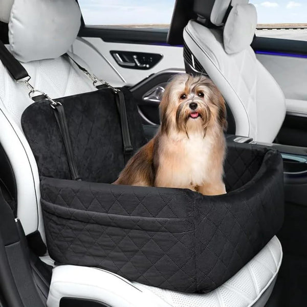 Dog Car Seat for Small Medium Dogs - Memory Foam Seat with