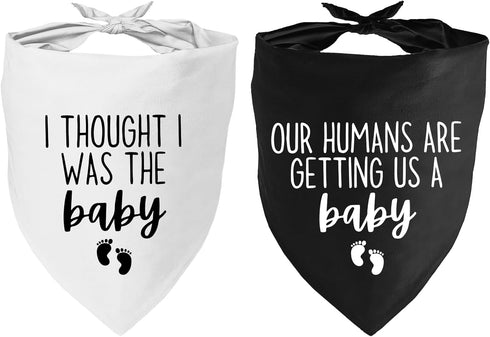 Our Humans are Getting us a Baby Dog Bandanas Pet Scarf Pregnancy