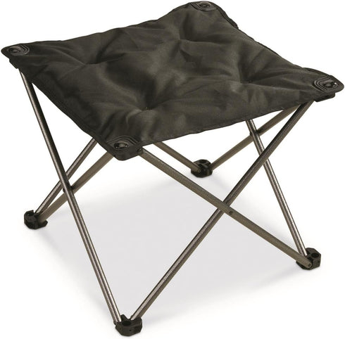 Guide Gear Camping Chair Foot Stool, Folding, Collapsible, Portable Footrest Black