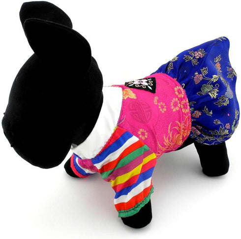 SELMAI Ethnic Dog Costume - Korean Traditional Knot Pendant Norigae Hanbok for Small Puppies & Cats