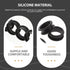 POPETPOP 6Pcs Silicone Finger Rings for Grooming Scissors, Barber Hair Shears Finger Protector Rings (Black)