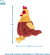 Best Pet Supplies Chicken Crinkle Plush Dog Toys for Interactive Play, Colorful Chicken Toy Shape, Cute and Cuddly -