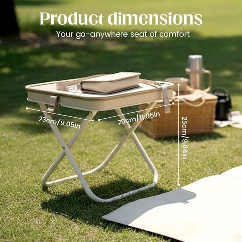 Backpack HISKI Portable Collapsible Stool Folding Chair with Storage Pouch, Portable Foldable Stool,Foldable Travel