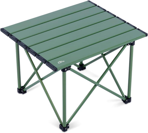 iClimb Ultralight Compact Camping Folding Table with Carry Bag, Reinforced Green - S