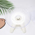 Silent Running Hamster Flying Saucer Exercise Wheel for Hamsters, Gerbils, Mice, Hedgehog, and Other Small Pets (White)