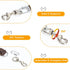 Guiding Star Short Leather Dog Leash, Traffic Leash for Large Medium Dogs, Training and Walking (12"*3/4", Orange)