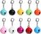 Pet Bells for Cat Dog - 10 PCS Round Bells for Collar with Loud Crisp Sound, Multicolor Pet Pendant Accessories