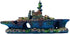 zoele Resin Damaged Navy War Boat Mini Ship, Battleship Wreck Fish Tank Landscape Ornament, Aquarium Decoration