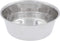 Fuzzy Puppy Heavy-Duty Stainless Steel Food & Water Bowl for Cats & Dogs, Silver, 3 Quart
