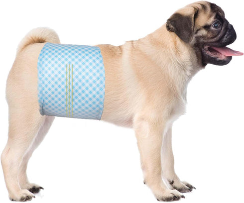 Disposable Belly Bands for Male Dogs, Puppy Diapers Male with Wetness Indicator,