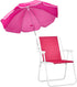 Generic Folding Beach Chairs, Outdoor Picnic Portable Chair with Removable Umbrella, Camping Chair for Patio, Pool