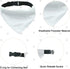 Dog Bandana with Adjustable Buckle, 2 PCS Sublimation Double-Sided Blank for Medium and Large Dogs, White, L