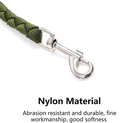 uxcell Dog Pet Leash Rope, Nylon 5 Feet Padded Handle Leash for Medium Large Dogs, Army Green