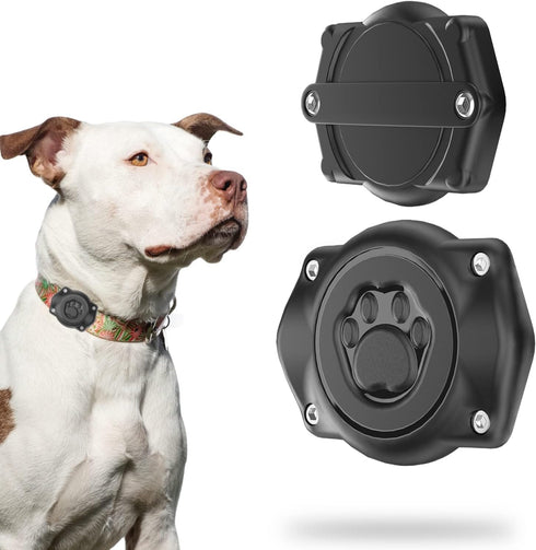 AirTag Dog Collar Holder (4 Pack), 100% Waterproof Mount, Ultra-Durable for Dog & Cat Collars, Fits All Widths