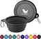 Collapsible Dog Bowls for Travel, 2-Pack Portable Water Bowl for Dogs Cats with 2 Carabiners