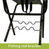 LEADALLWAY Folding Fishing Chair with Rod Holder in Green
