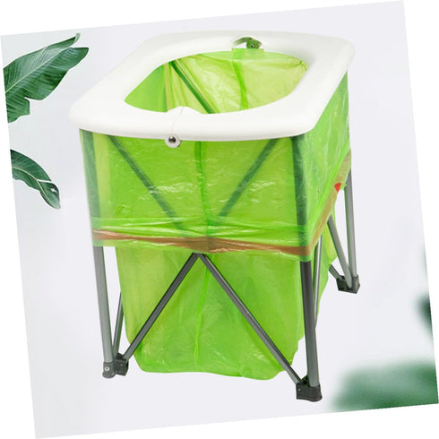 Cabilock Portable Folding Toilet White Lightweight Outdoor Emergency Portable Toilet for Camping Hiking Road Trips