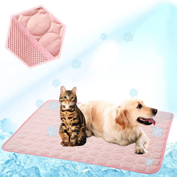 Washable Dog Cooling Mat, Ice Silk Cooling Pad for Dogs, Self Cooling Blanket for Indoor & Outdoor Car Seats