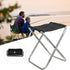 7075 600D TITA-DONG Aviation Aluminum Alloy Camping Stool, Oxford Polyester Outdoor Foldable Chair, Folding Compact