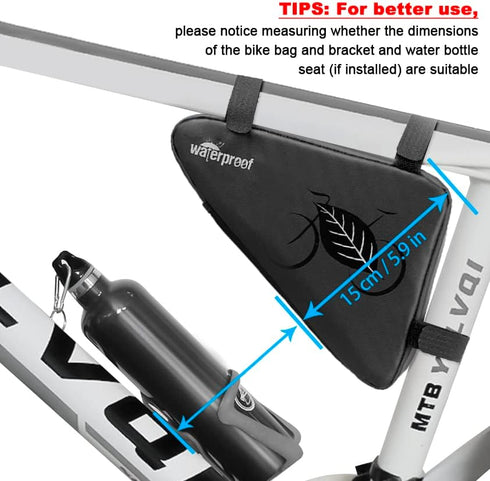 NDakter 2L Waterproof Bicycle Frame Storage Bag, Triangle Pouch for Phone, Wallet, Keys, Tools, Accessories, MTB