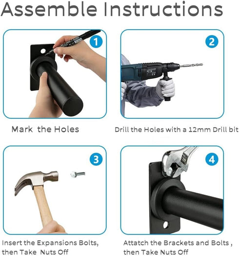 Weight Plate Holder Steel Wall Mounted Rack Storage for 2" Weight Plate, Mounting Hardware Included