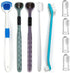 uyiixoxo Dog Toothbrush Kit, 360-Degree Finger Three-Sided Design, Non Slip Dual Head Dog