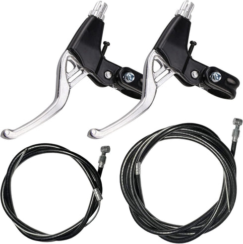 Lomodo 6 Pieces Bicycle Brake Accessories - 2 Pack Aluminium Alloy Brake Levers and V Brake Set for Mountain/Road Bike