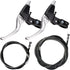 Lomodo 6 Pieces Bicycle Brake Accessories - 2 Pack Aluminium Alloy Brake Levers and V Brake Set for Mountain/Road Bike