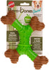 SPOT Bam-Bones Dental X-Bone - Bamboo Fiber with Massaging Rubber Center, Durable Oral Care Chew for Light Chewers