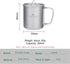 iBasingo 300ml Titanium Mug with Lid, Ultra-light Portable Camping Pot for Hiking & Picnic
