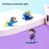 3 Pack Floating Fish Tank Decorations, Cute Little Diver, Surfer Boy, Whale-Riding Girl for Aquarium Decor