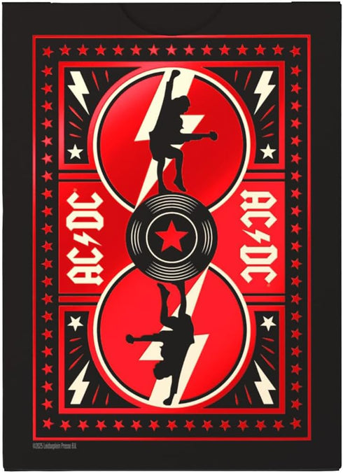 1 Bicycle ACDC Playing Cards, Features Iconic ACDC Song Titles and Band Designs, Red and Black, Deck