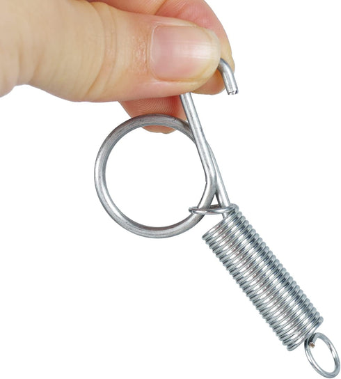 Dong Huang 4pcs 75mm Metal Finger Spring Latch Hook | One-Handed Cage Door Spring Hooks for Pet Cages