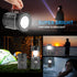 LED Camping Lantern, Solar and Rechargeable, Portable Light for Daily, Camp, Hiking, Emergency, Black