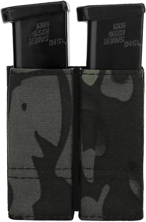 KRYDEX Single/Double Pistol Mag Pouch - Nylon 9mm Quick Release Magazine Insert