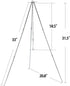 Sutekus Camping Tripod: Portable Campfire Cooking Dutch Oven Tripod and Lantern Hanger in Silver