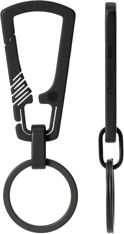 KeyUnity KM04 Titanium Carabiner Keychain Clip, Quick Release EDC Key Holder Organizer