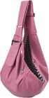 Pet Sling Carrier - Adjustable Shoulder Strap Puppy Tote, Hands-Free Reversible Pet Backpack for Outdoor Travel Pink