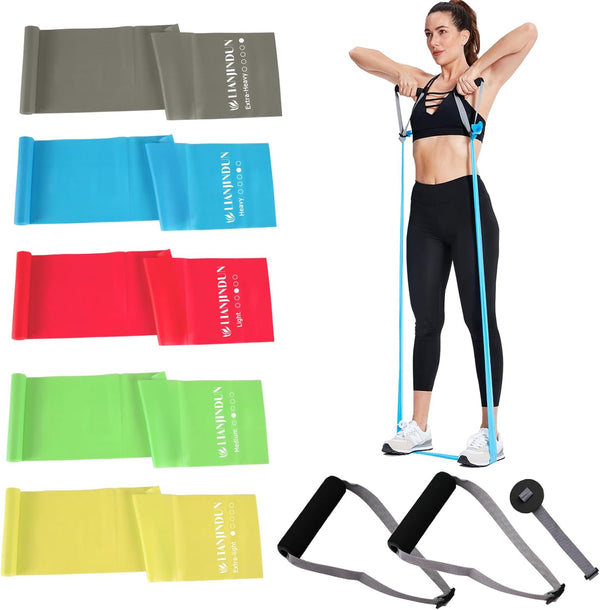 Professional Resistance Bands Set for Women and Men, Latex-Free Work Out Bands for Physical Therapy and Exercise