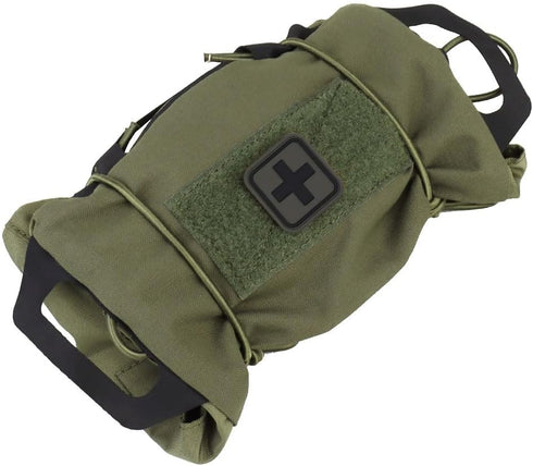 Tactical Military Pouch MOLLE, Rapid First-aid Belt Pouch, Survival Two-piece System Med Roll Carrier
